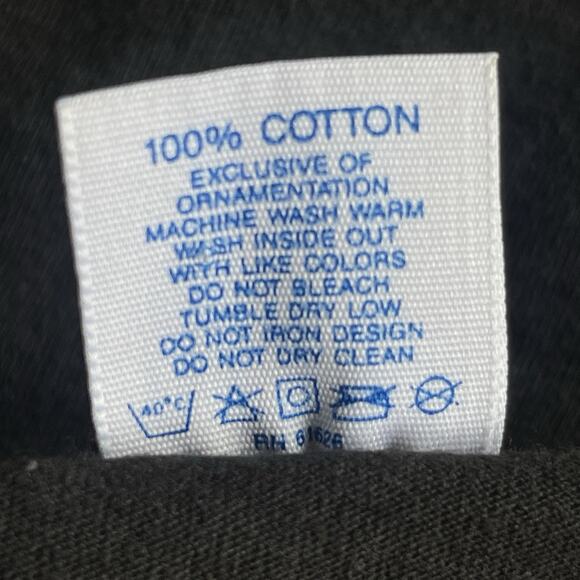 Vintage Velva Sheen Mickey Mouse TShirt Medium Black Embroidered Cotton 90s - Picture 5 of 9